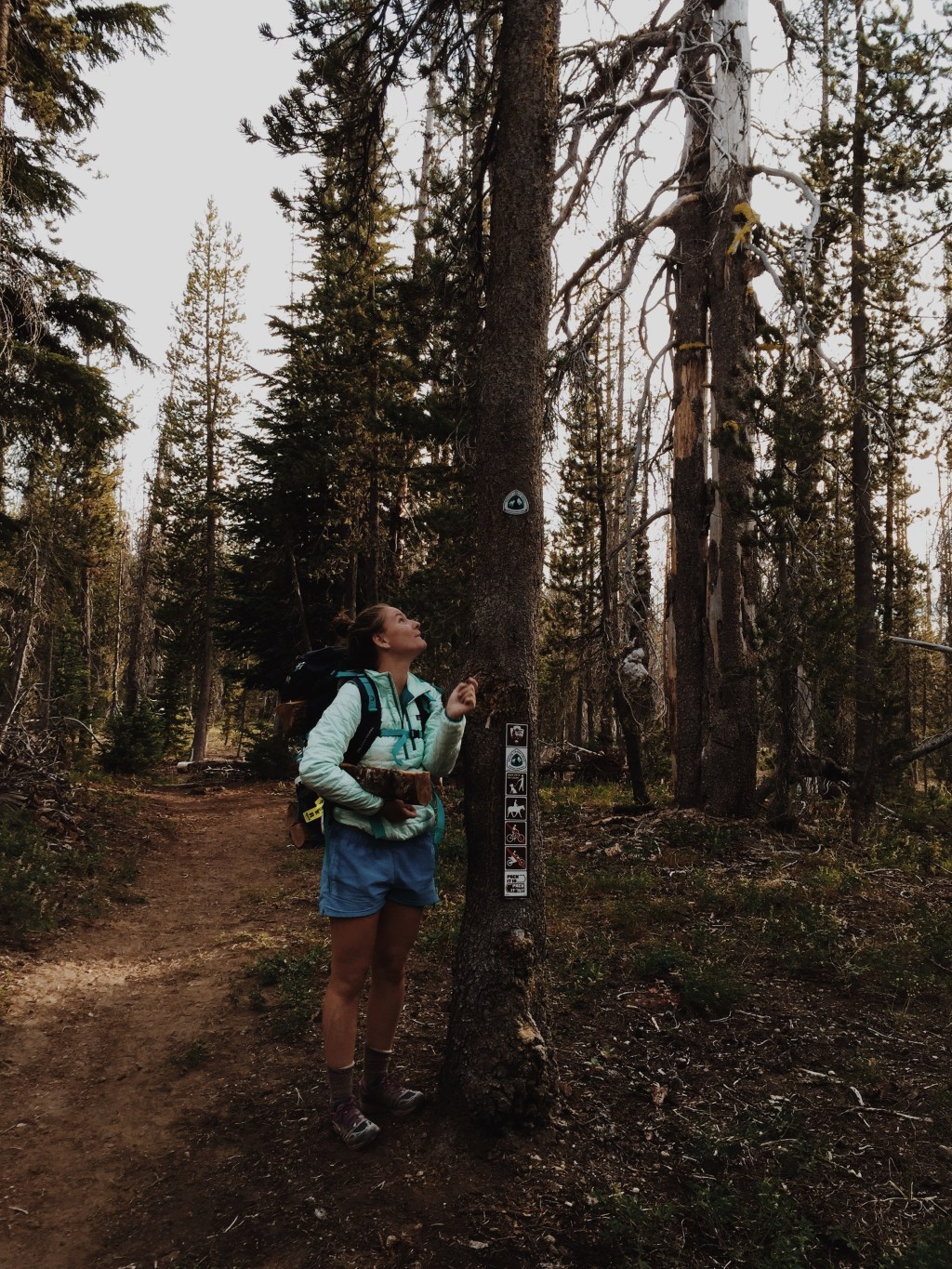 Sydney Zester stops for a break on a trail run near her home in North Carolina.