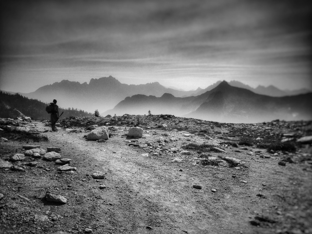 Heather "Anish" Anderson on Cutthroat Pass on the Pacific Crest Trail in Washington state