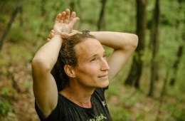 Grace Fisher, 38, training for an upcoming race, runs near her home in the town of Hancock, Maryland.