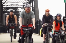 Trailheads cast bikepacking over an urban bridge