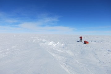 Chris Fagan skiing across Antarctica