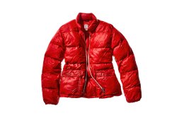 Kay's puffy red jacket