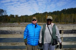 Photo of writer's parents on a hike.