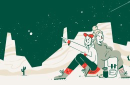 Stargazing illustration