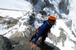 graham zimmerman climbing a snowy mountain