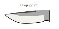 Drop-point blade