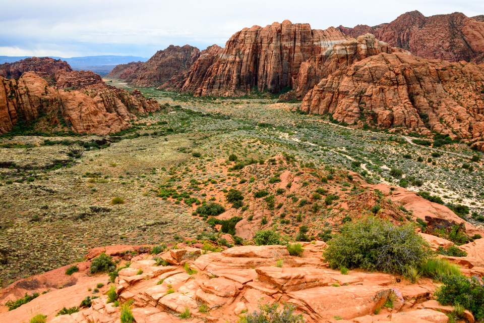 A southwestern canyon landscape in daytime.