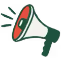 a bugle or megaphone representing a call to action