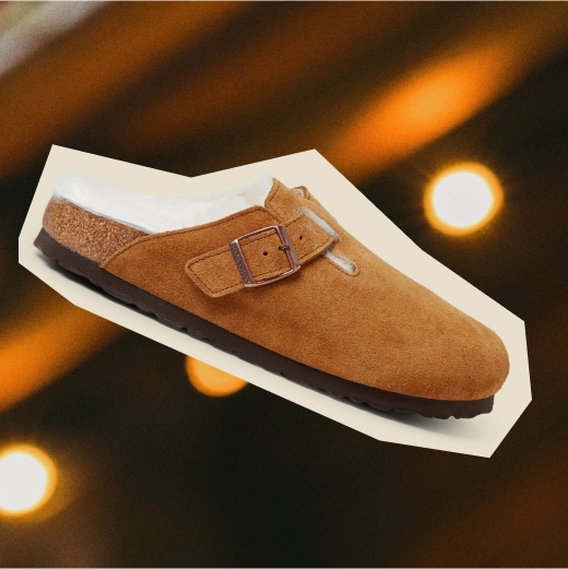 Birkenstock Boston shearling clogs.