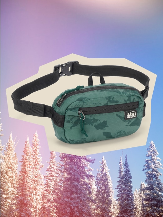 An REI Co-op brand waist pack.