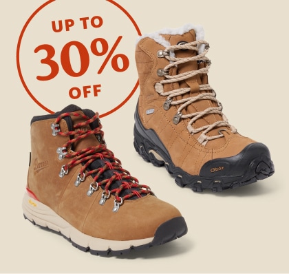 Hiking boots from Danner and Oboz.