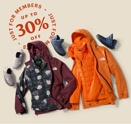 Jackets and booties from The North Face.