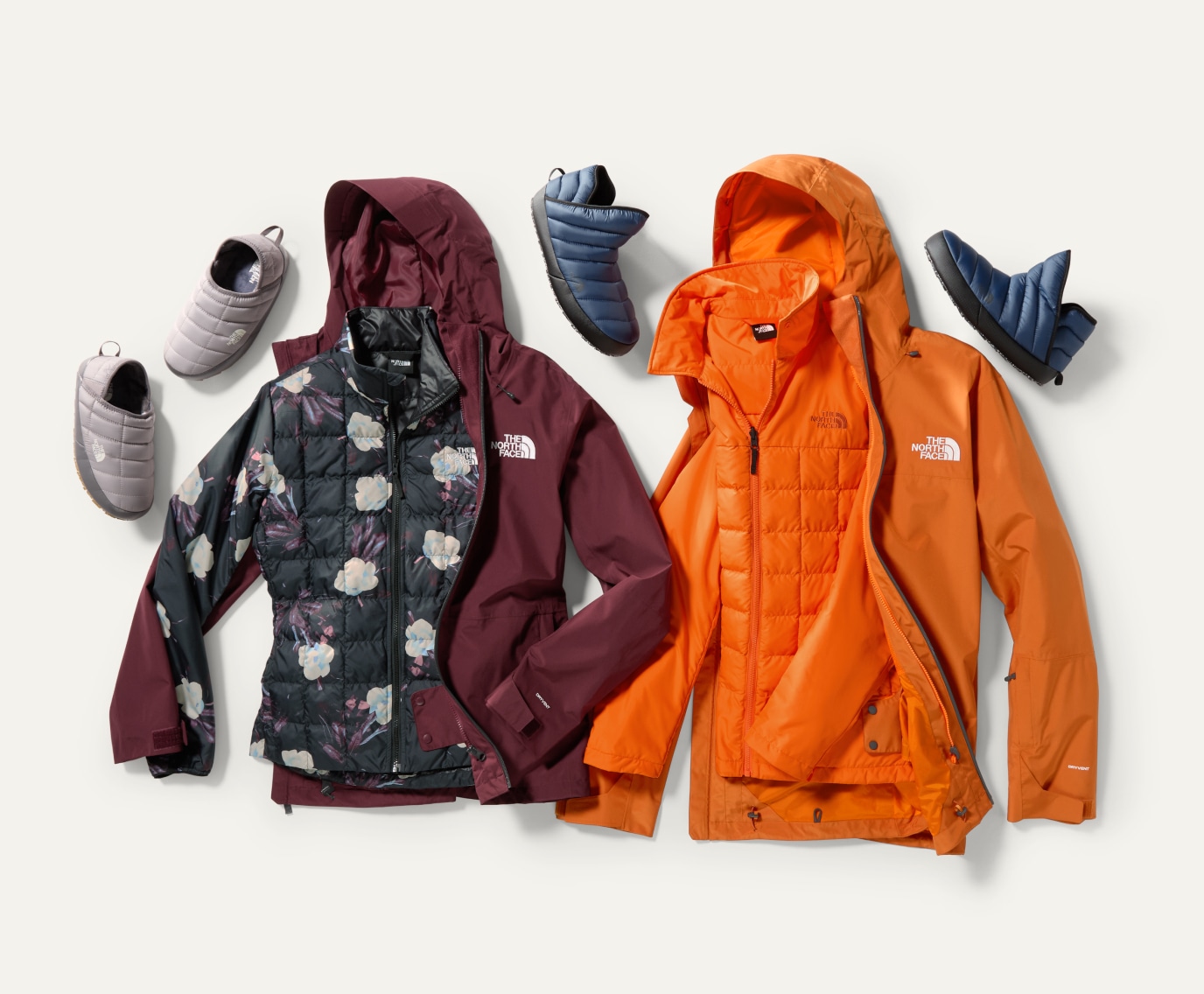 Jackets and booties from The North Face.