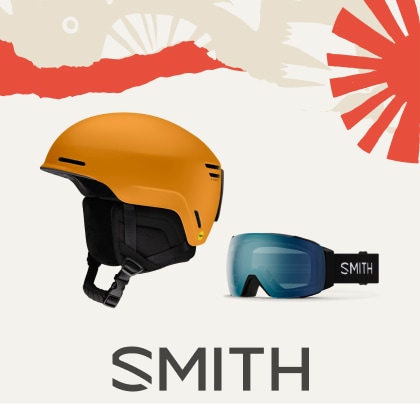 Smith snow helmet and goggles.