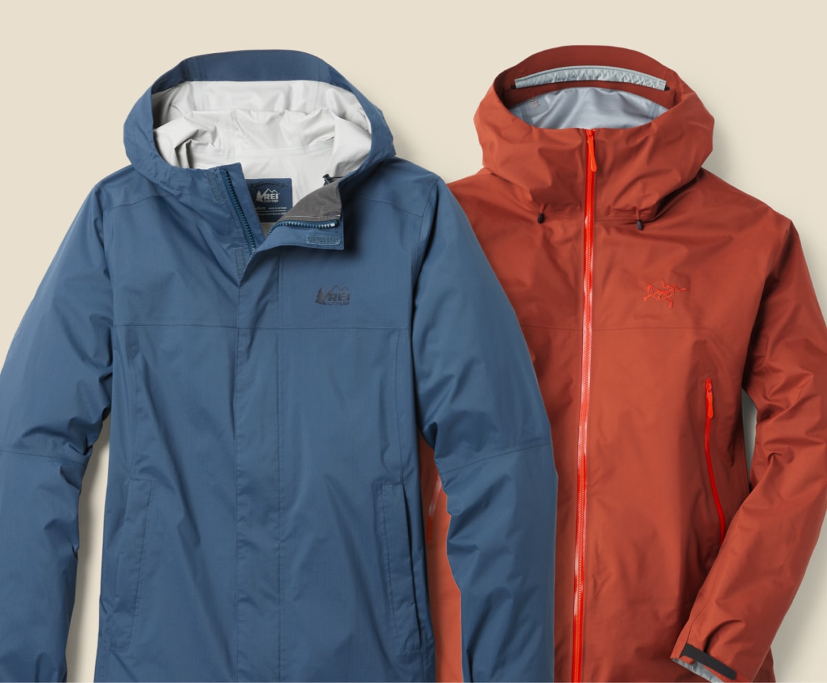 Two Arc’teryx rain jackets.