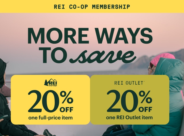 REI CO-OP MEMBERSHIP. MORE WAYS TO SAVE