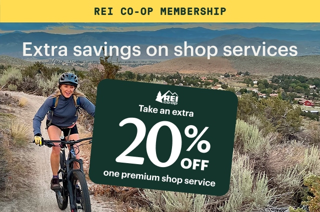 REI CO-OP MEMBERSHIP. Extra savings on shop services