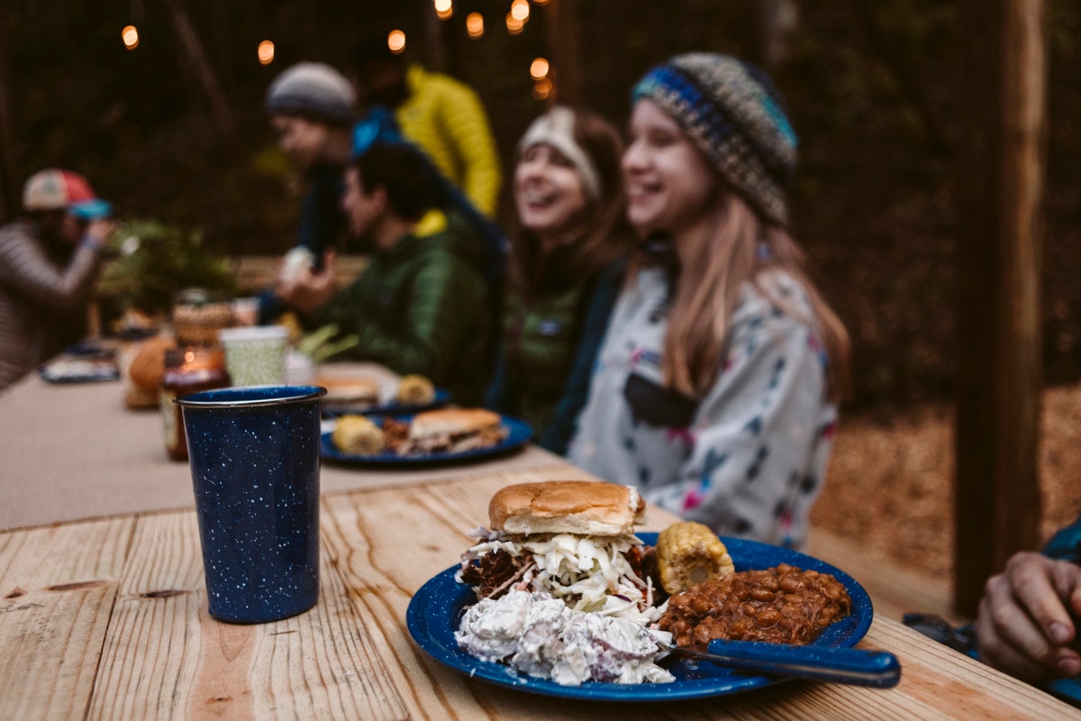 Enjoy life outdoors while our talented Camp Host prepares delicious meals.