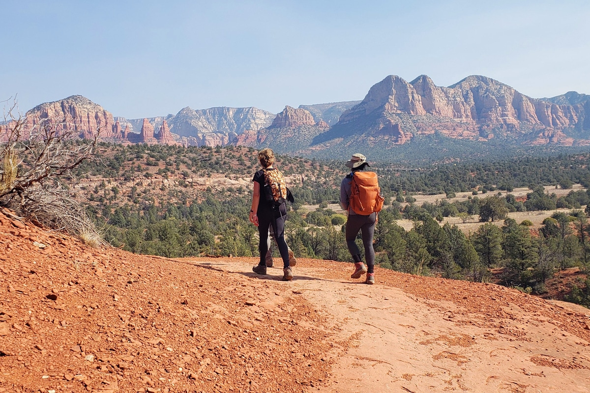 Expansive views of Sedona’s red rocks abound as we hit the trail to take in the natural beauty of this truly unique landscape.