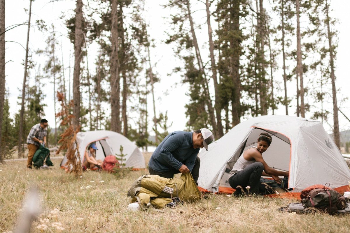 Teamwork makes setting up camp a breeze, allowing more time to relax and enjoy the solitude.