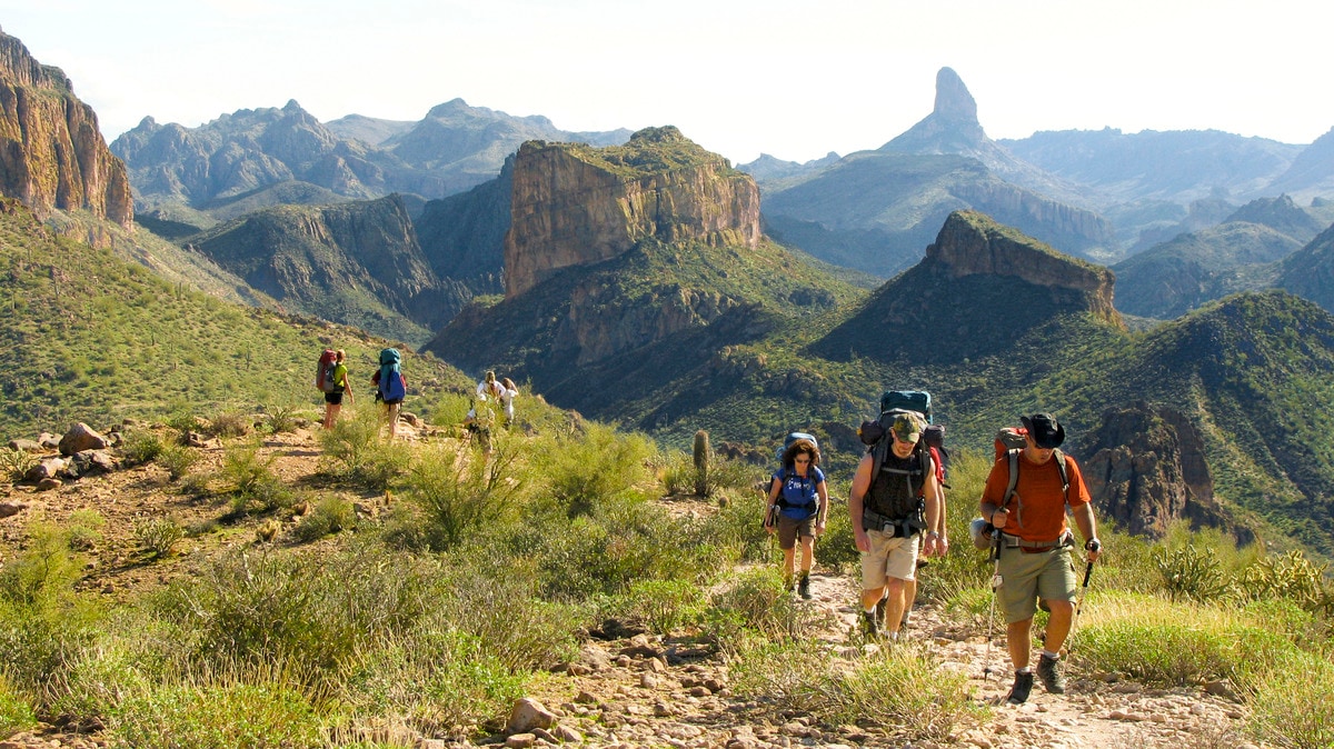 We backpack 4–6 miles each day, surrounded by incredible panoramas all along our route.