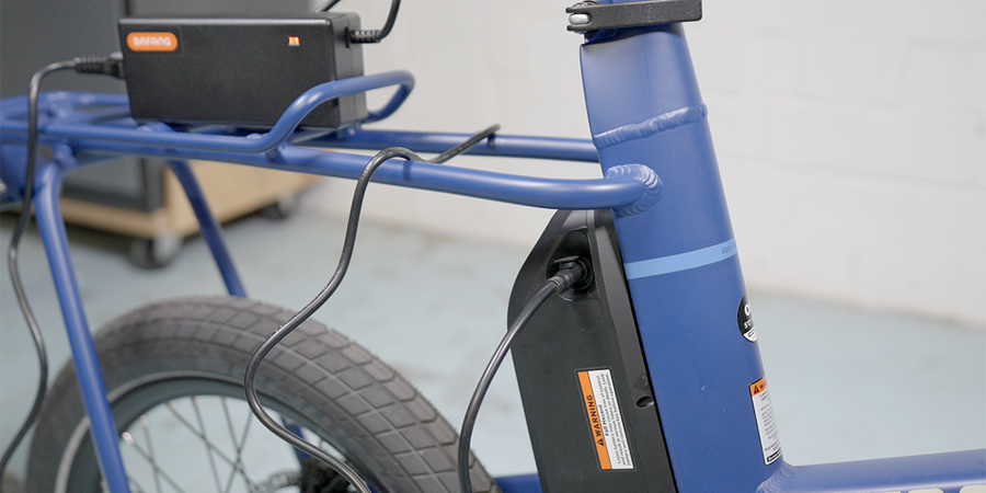 Electric store charging bicycle