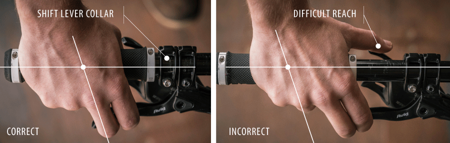 Correct shifter adjustment/incorrect shifter adjustment