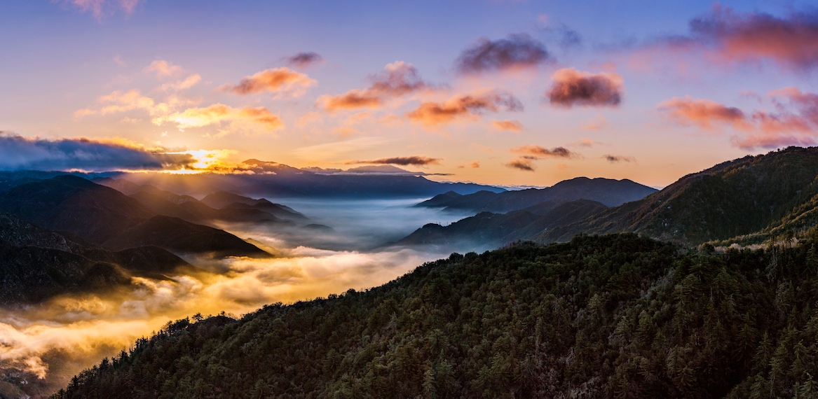 Sunset over teh Berryessa Snow Mountains