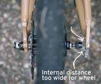 Internal distance too wide for wheel