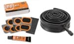 Bike tire patch kit and spare tube