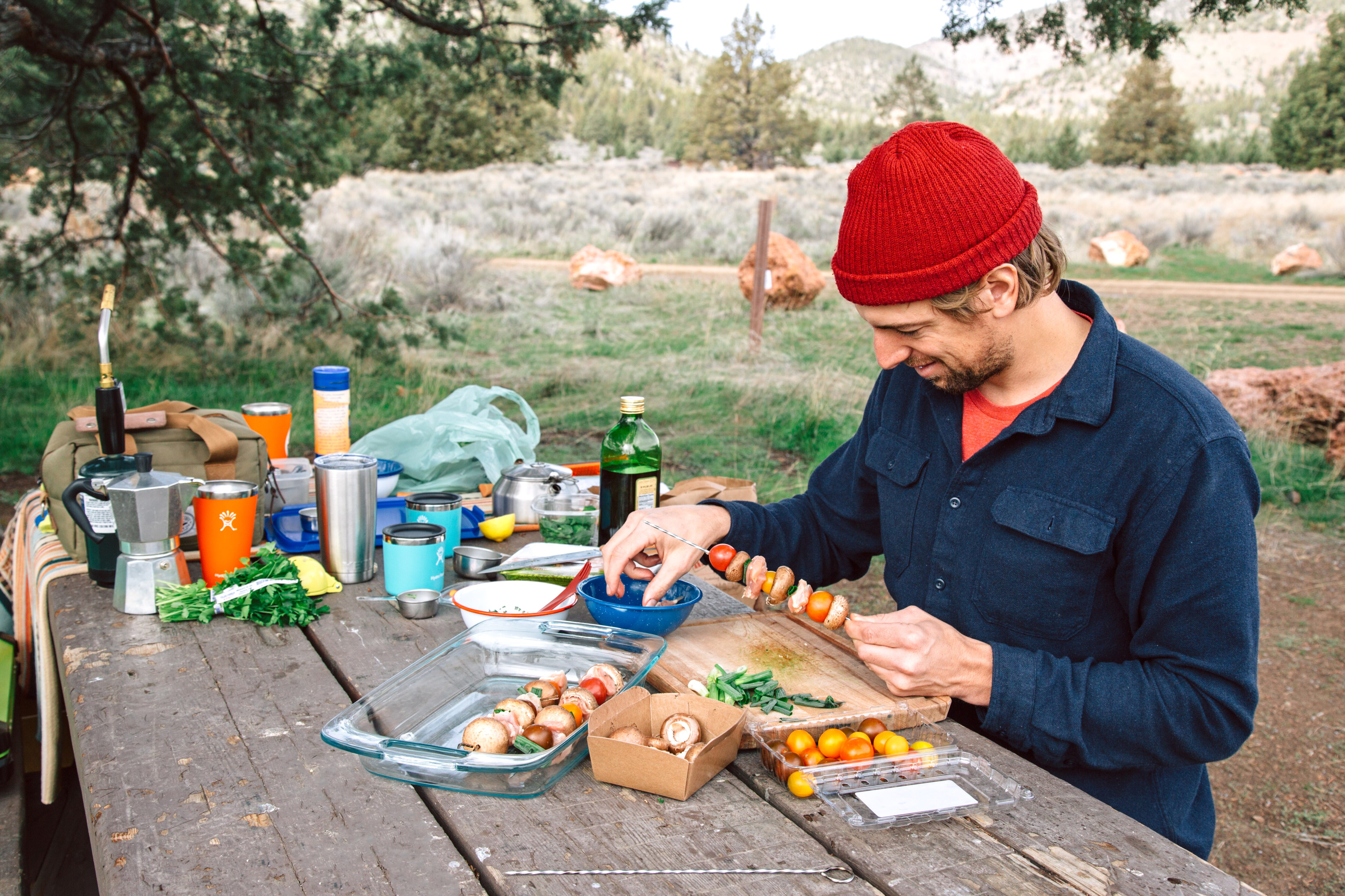 Camp Recipe: Chicken and Veggie Kebabs