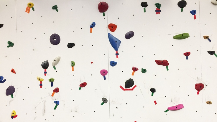 The author's home climbing wall