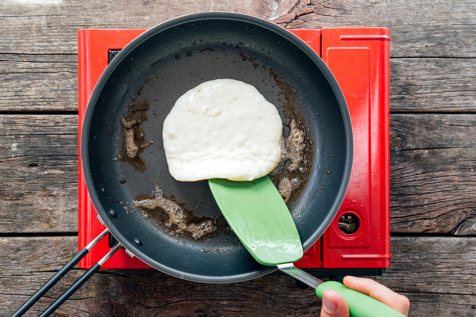 Flipping a pancake