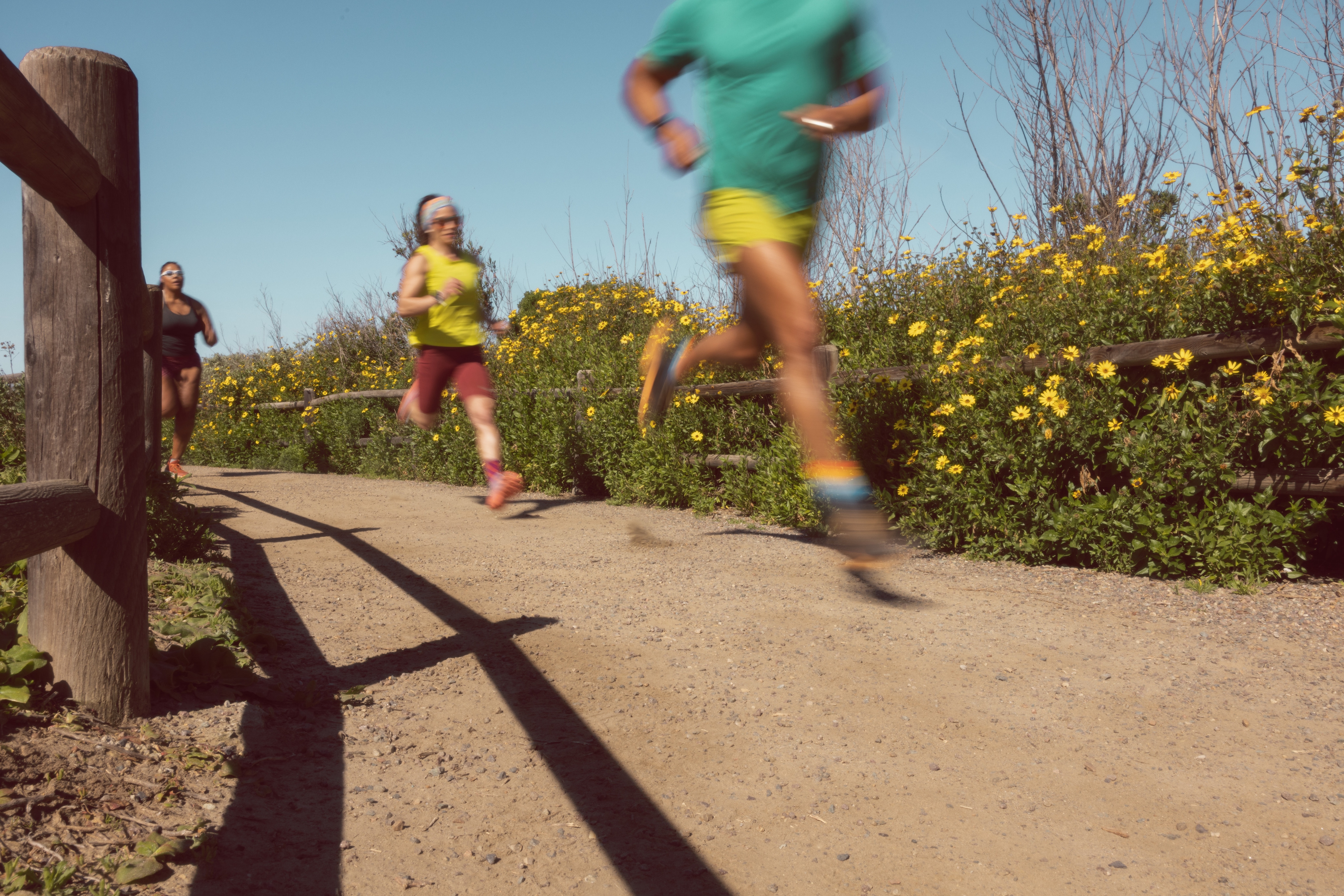 A running crew outdoors.