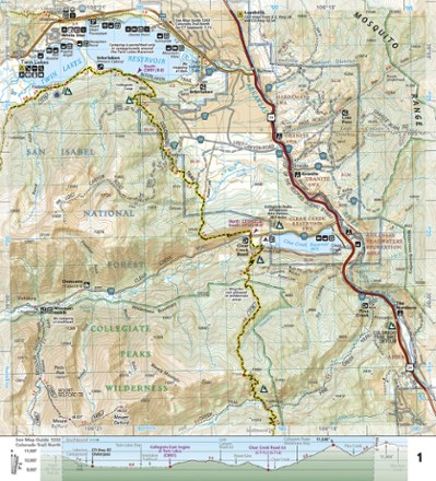 National Geographic Colorado Trail Collegiate Loop Topographic Map Guide 2