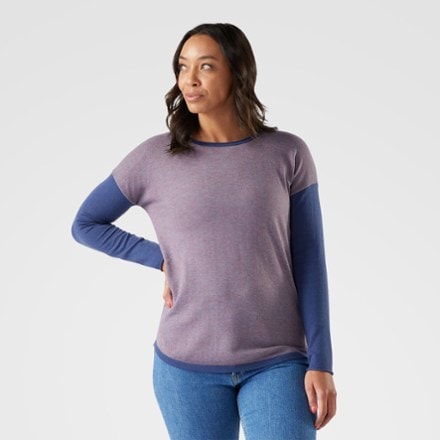 Smartwool Shadow Pine Colorblock Crew Sweater - Women's 0