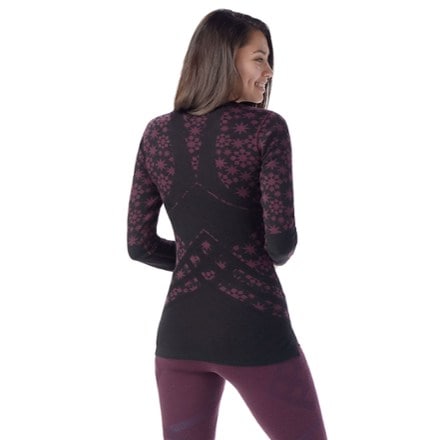 Smartwool Intraknit Thermal Merino Pattern Crew Base Layer Top - Women's 1