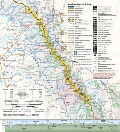 National Geographic Pacific Crest Trail Topographic Map Guide: Sierra Nevada North 1