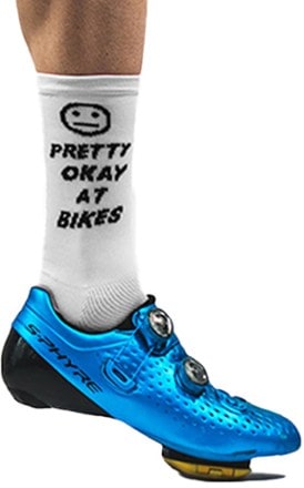 Ostroy Pretty Okay At Bikes Crew Socks 1