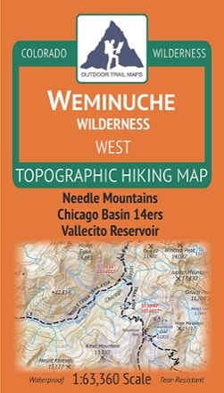 Outdoor Trail Maps Colorado Weminuche Wilderness West Map 0