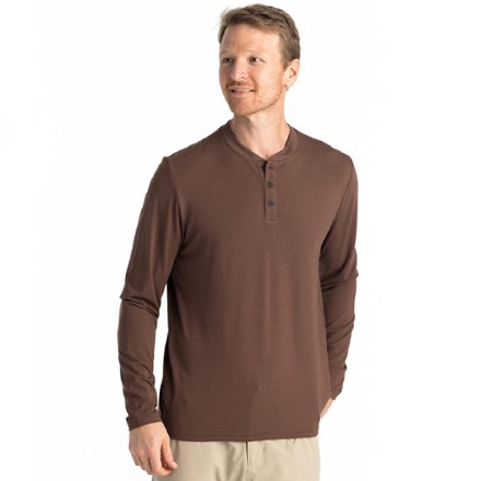 Free Fly Bamboo Flex Long-Sleeve Henley Shirt - Men's 0