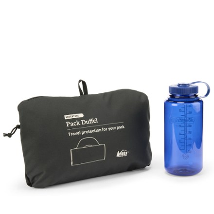 REI Co-op Pack Duffel Packed into its own pocket (bottle not included)