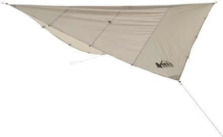 REI Co-op Half Dome Tarp 3/4 front view with rainfly