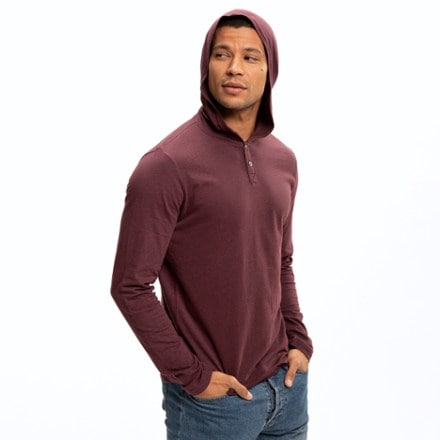 Threads 4 Thought Durable Henley T-Shirt Hoodie - Men's 3