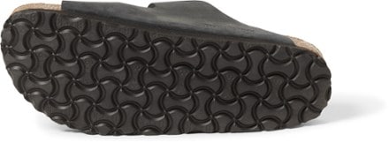 Birkenstock Arizona Soft Footbed Sandals - Women's Sole view (Black Oiled Leather)