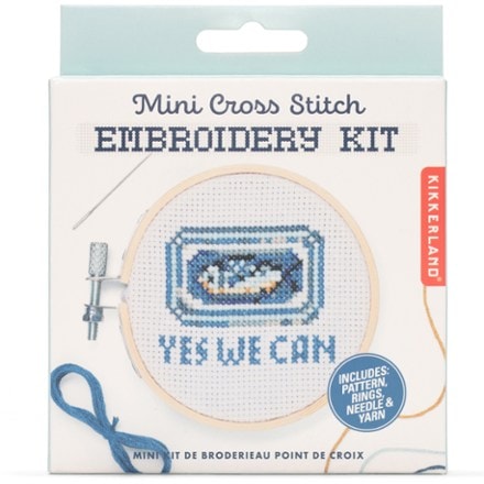 Kikkerland Sardine Mini Cross-Stitch Embroidery Kit 0