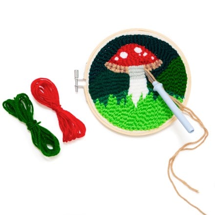 Kikkerland Mushroom Punch Needle Kit 2