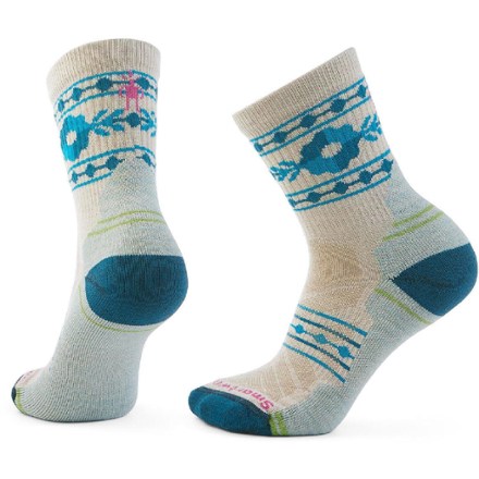 Smartwool Hike Light Cushion Retro Floral Mid Crew Socks - Women's 0