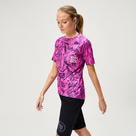 Endura Grid Floral LTD Printed Bike T-Shirt - Women's 4