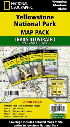 National Geographic Yellowstone National Park Topographic Map Pack 0